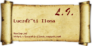 Luczáti Ilona névjegykártya
